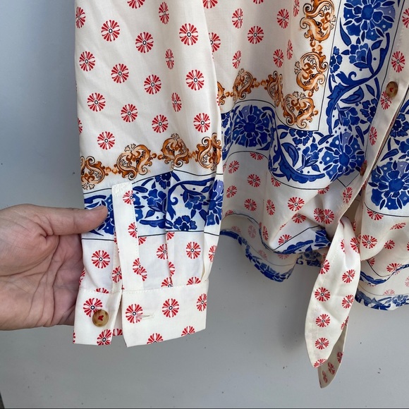 Maeve | Anthropologie Elan Scarf Blouse 2 - Picture 8 of 10